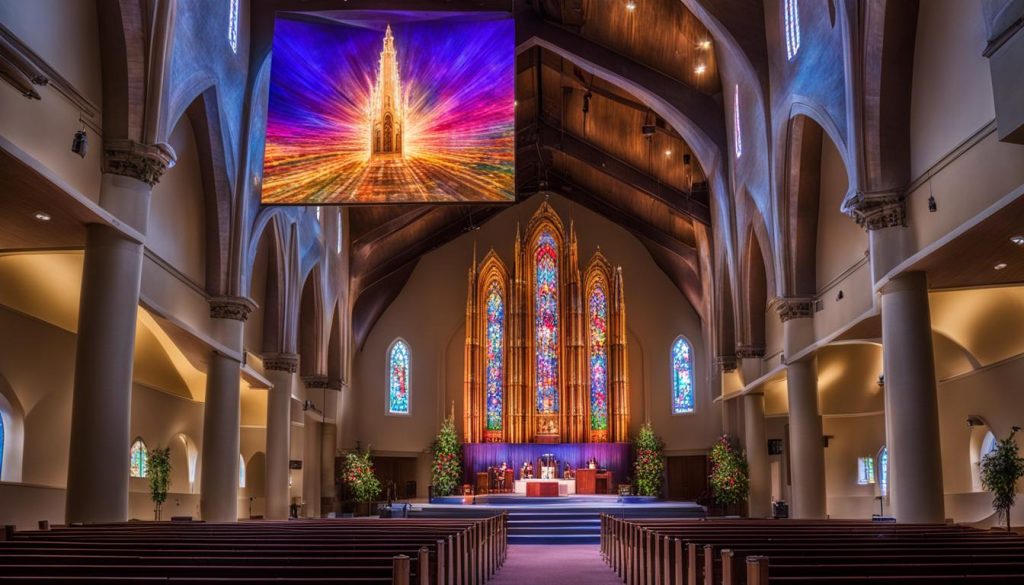 LED wall displays for religious venues