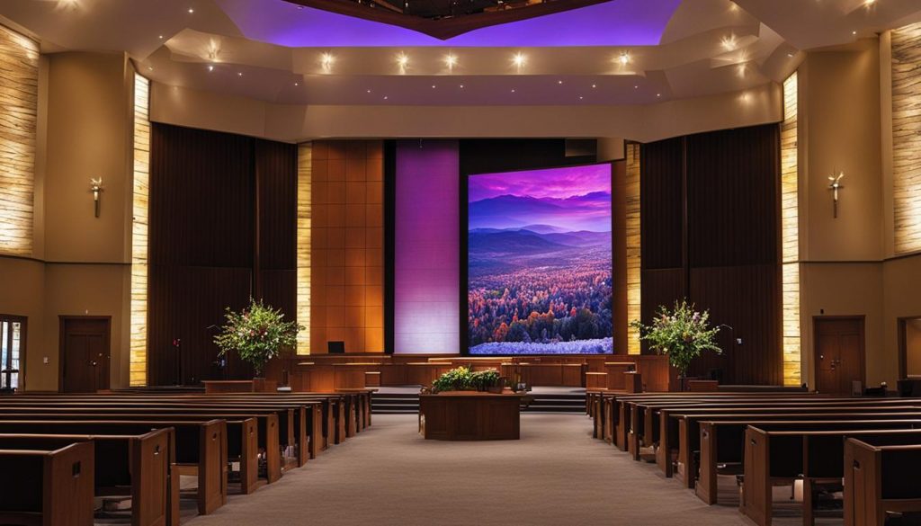 LED wall for church in Albany