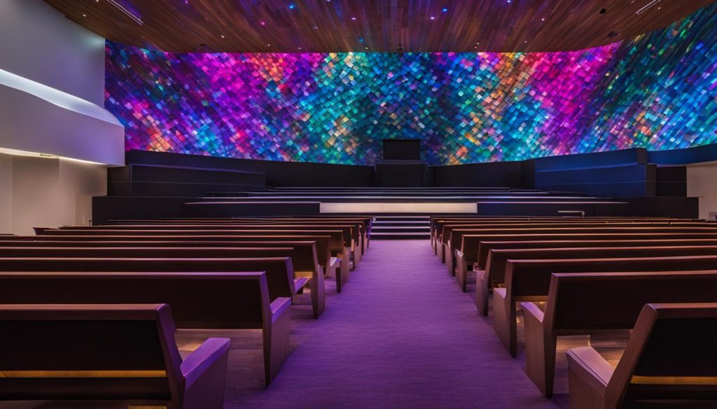 LED wall for church in Asheville