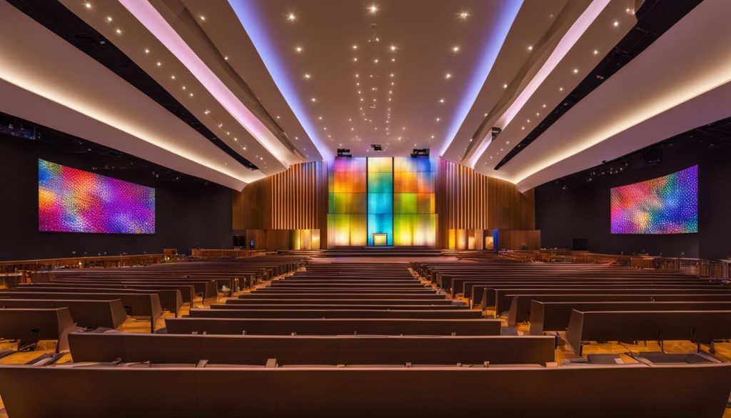 LED wall for church in Cary