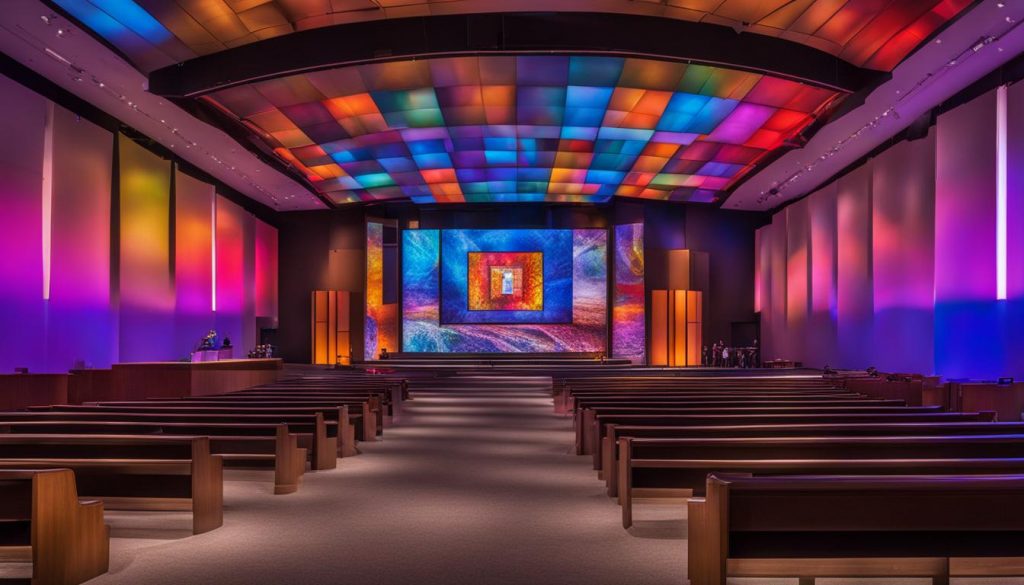 LED wall for church in Charlotte