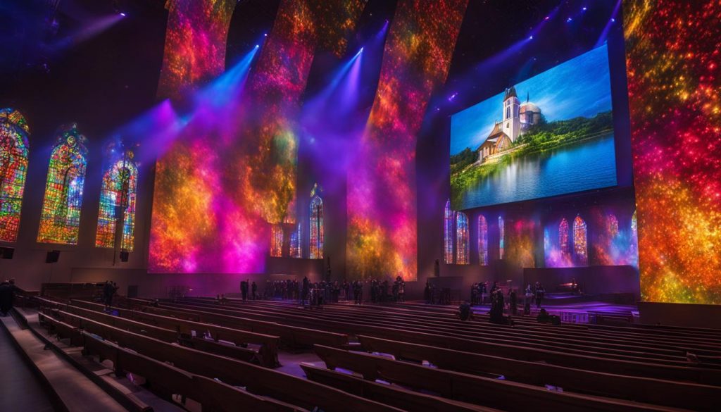 LED wall for church in Danville