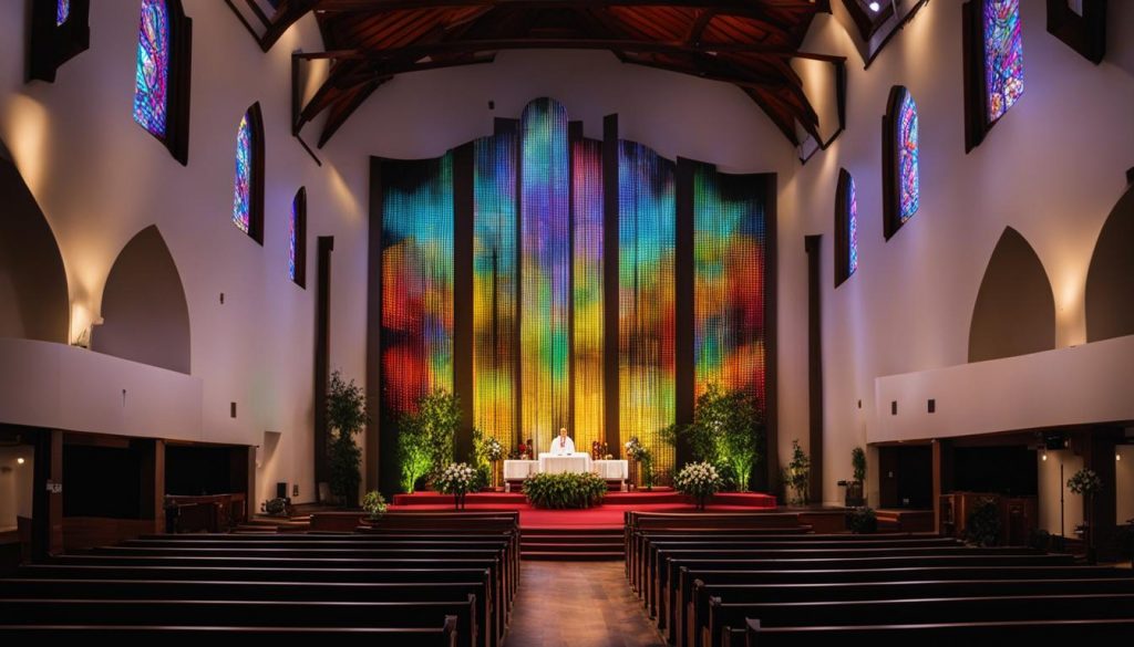 LED wall for church in Daphne