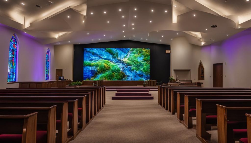 LED wall for church in DeKalb