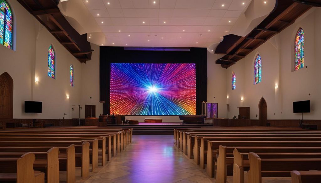 LED wall for church in Elgin