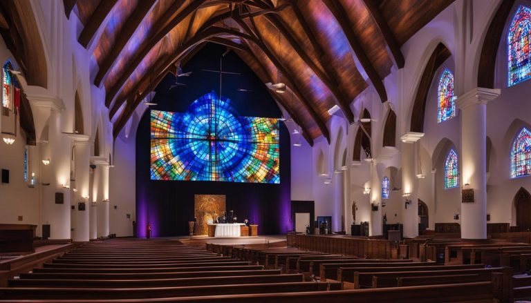 LED wall for church in Fayetteville