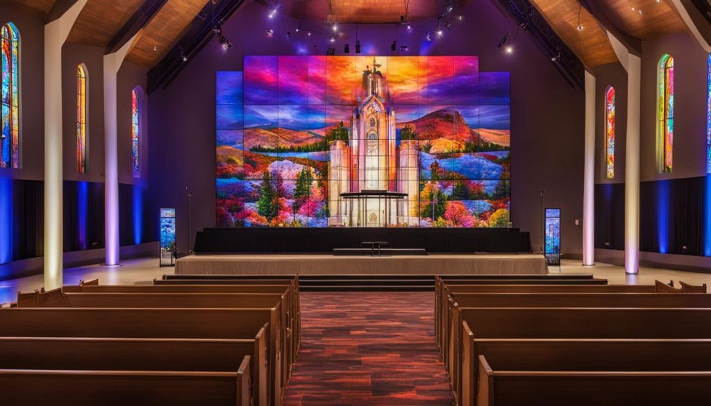 LED wall for church in Lakewood