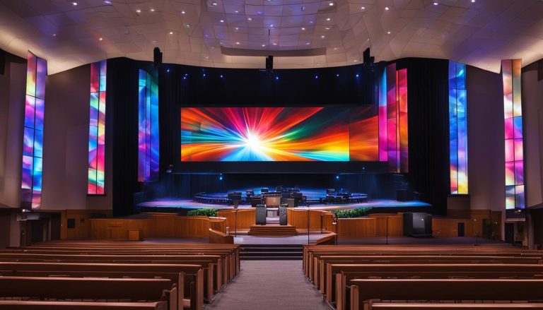 LED wall for church in Lowell