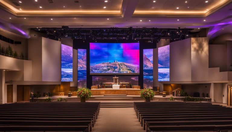 LED wall for church in Lynn