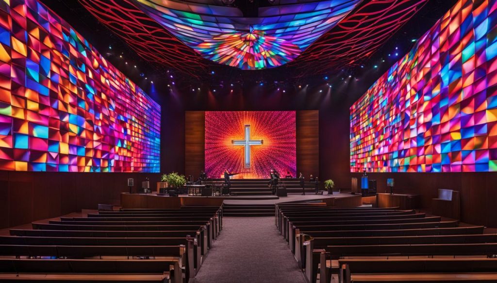 LED wall for church in Marietta