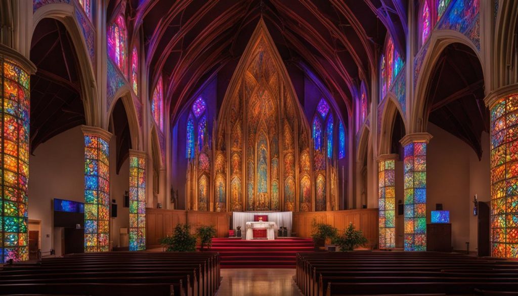 LED wall for church in Newark