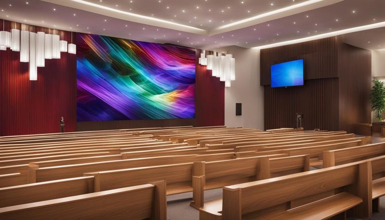 LED wall for church in Newton