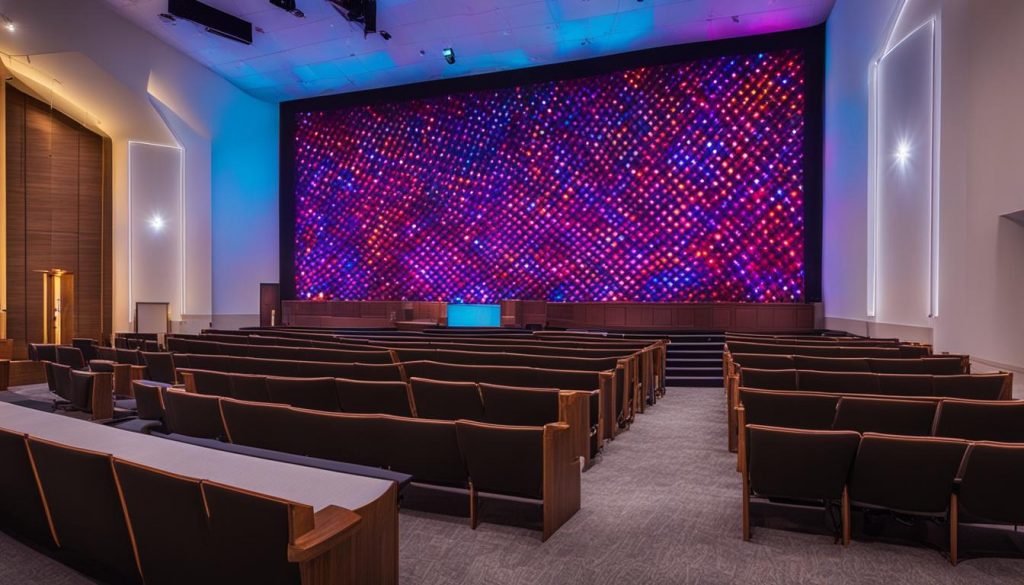 LED wall for church in Roanoke