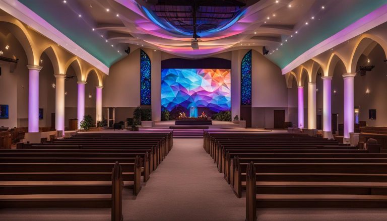 LED wall for church in Wilmington