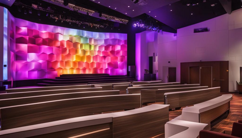 LED wall for worship