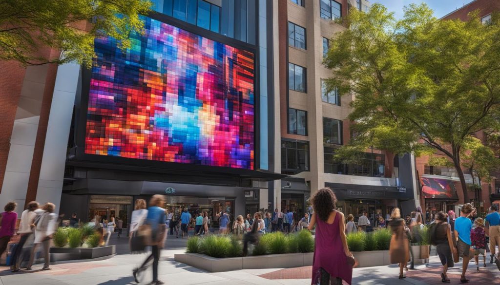 LED wall in Chapel Hill