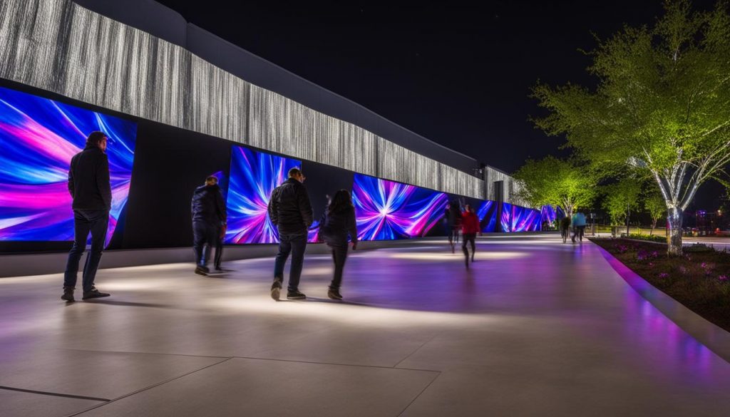 Large LED wall system in Bentonville