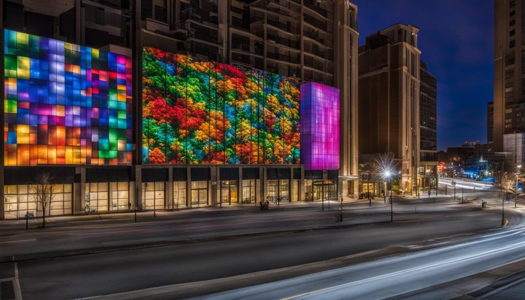 Large LED wall system in North Little Rock