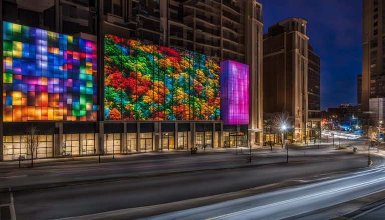 Large LED wall system in North Little Rock