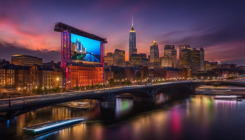 Large LED wall system in Old Bridge