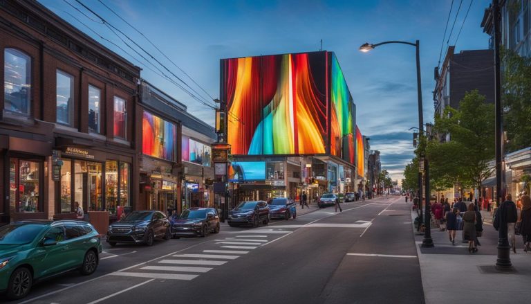 Large LED wall system in Somerville