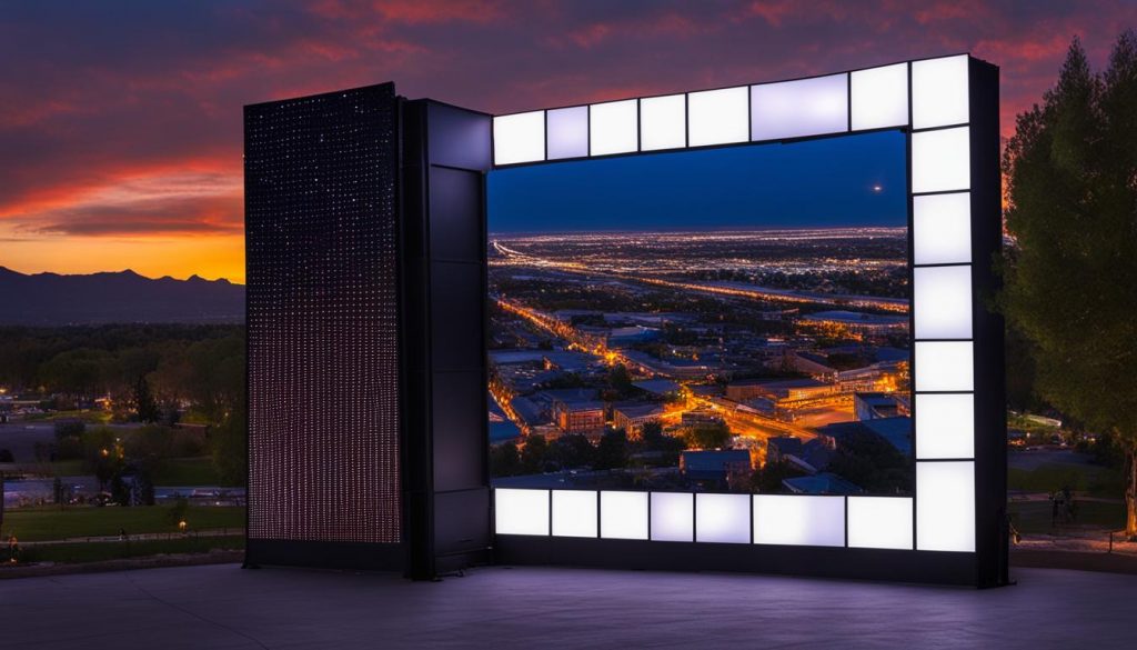 Large outdoor LED screen