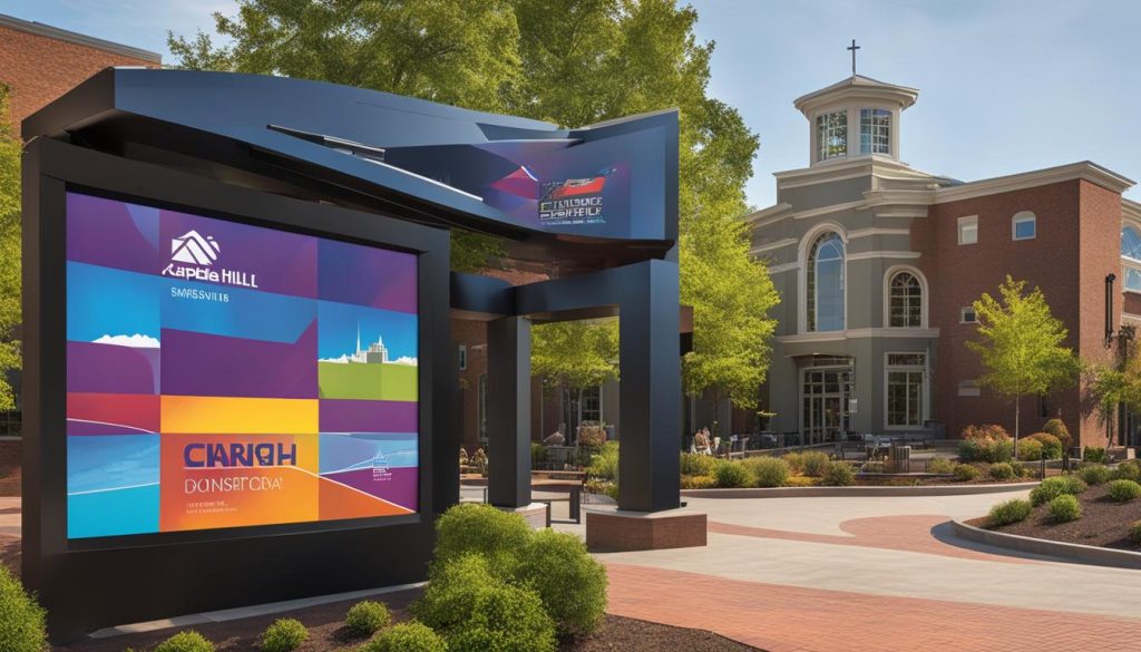 Outdoor Digital Signage in Chapel Hill