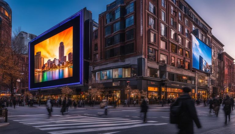 Outdoor LED screen in Boston