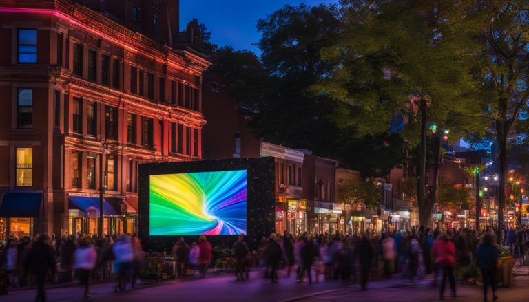 Outdoor LED screen in Brookline