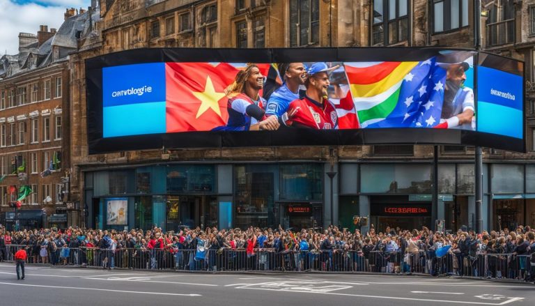 Outdoor LED screen in Cambridge