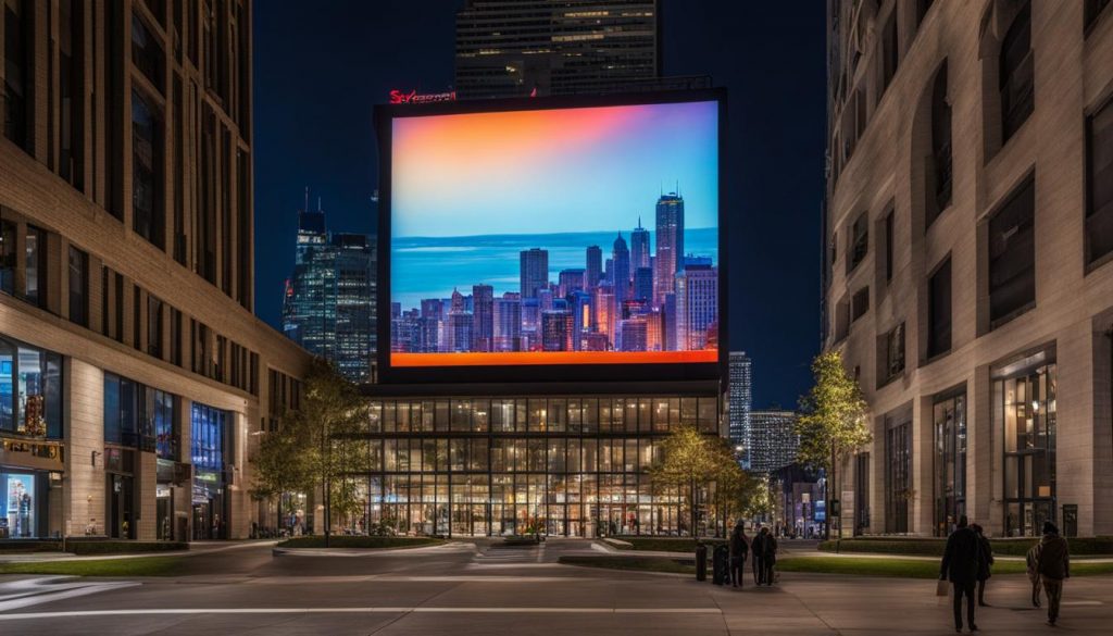 Outdoor LED screen in Evanston