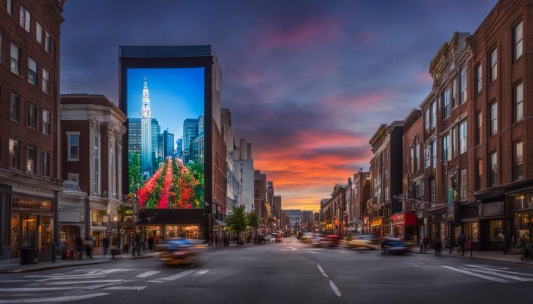 Outdoor LED screen in New Bedford