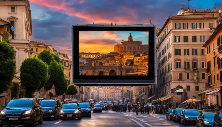 Outdoor LED screen in Rome