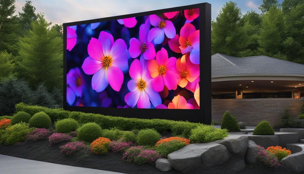 Outdoor LED screen installation