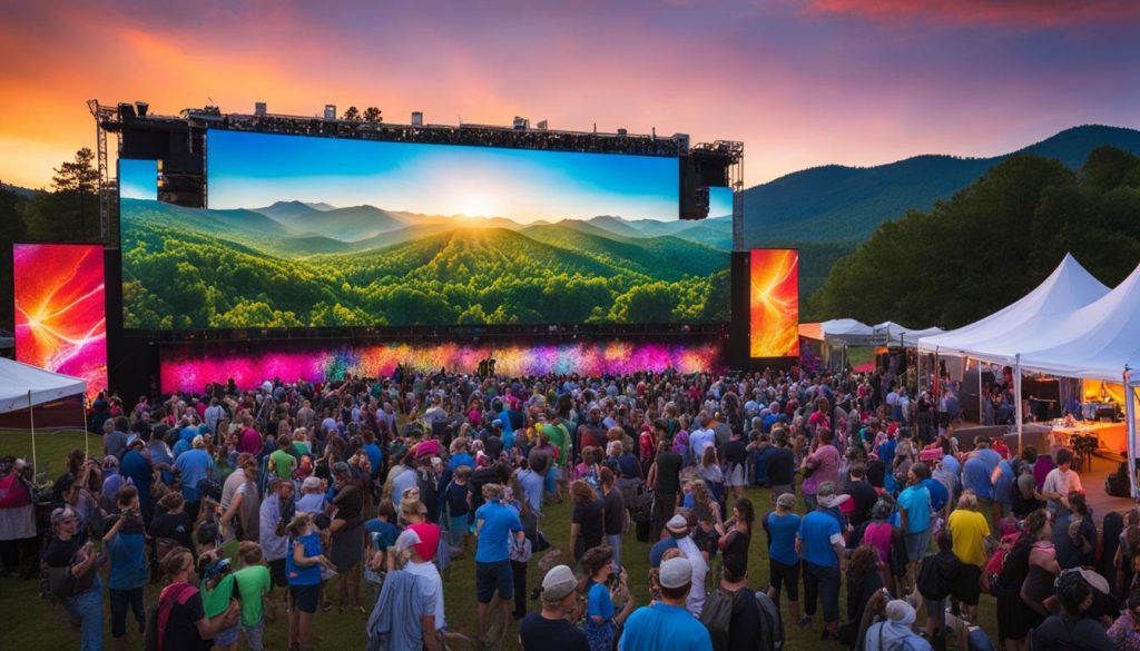 Portable LED wall in Asheville