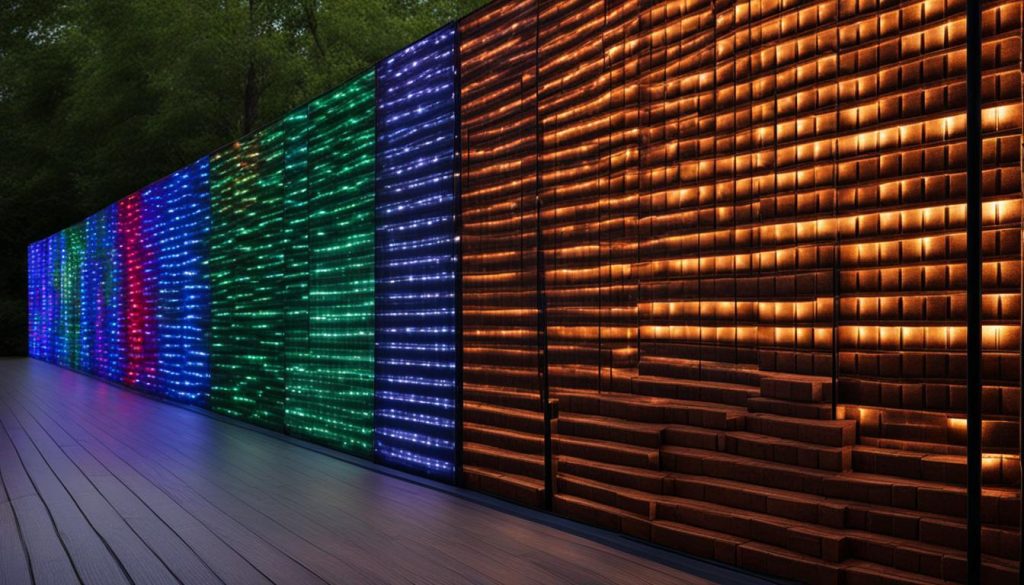 Portable LED wall in Brick