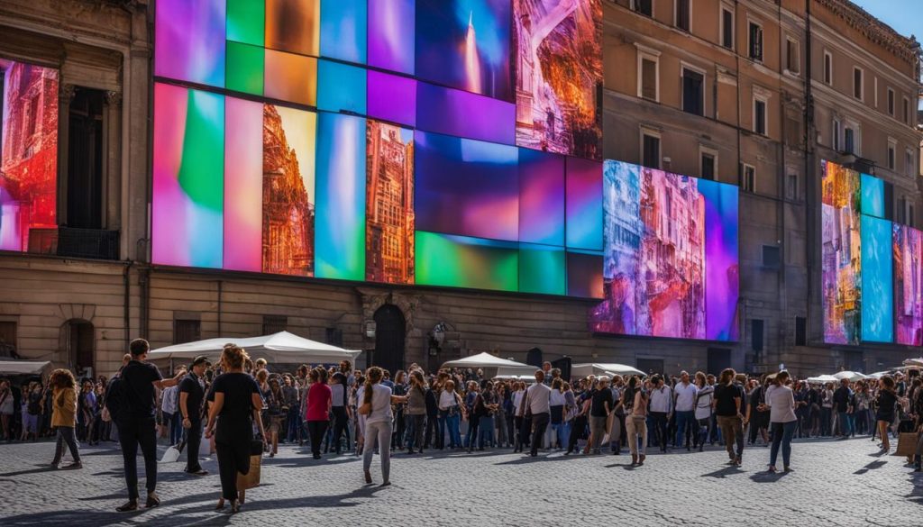 Portable LED wall in Rome