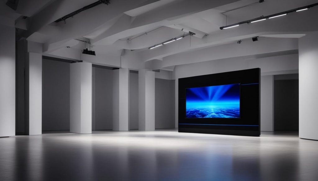 Stunning indoor LED screen displaying immersive visual content