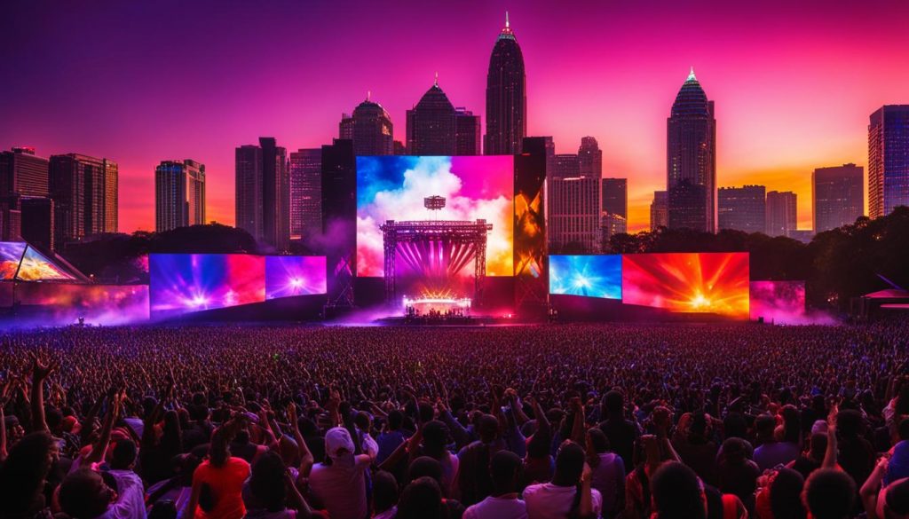 Video walls for concerts in Atlanta