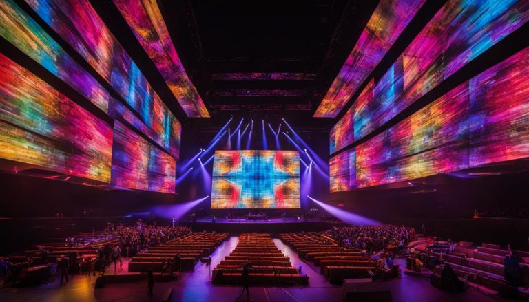 Video walls for concerts in Brick