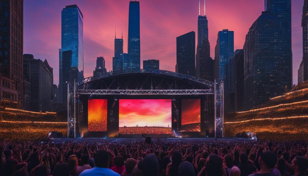 Video walls for concerts in Chicago