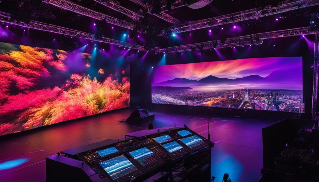 Video walls for concerts in Clifton