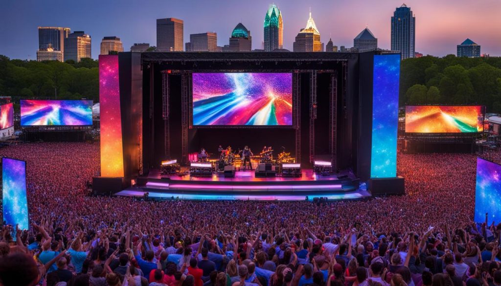 Video walls for concerts in Columbus