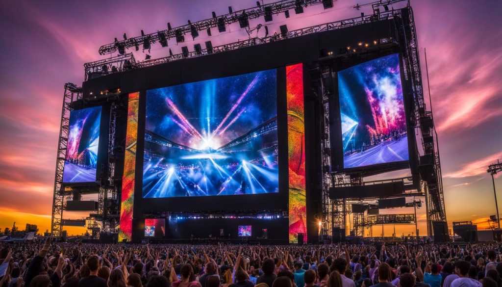 Video walls for concerts in Commerce City