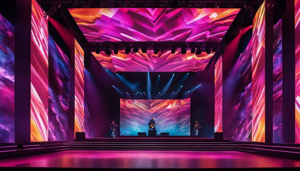 Video walls for concerts in Conway