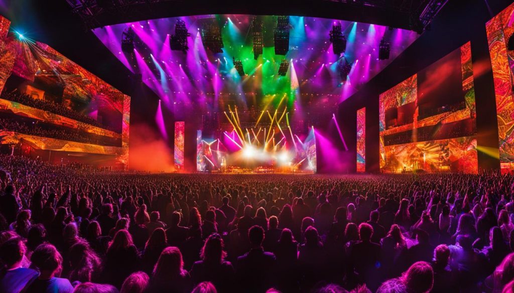 Video walls for concerts in Daphne