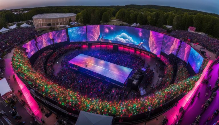 Video walls for concerts in Durham