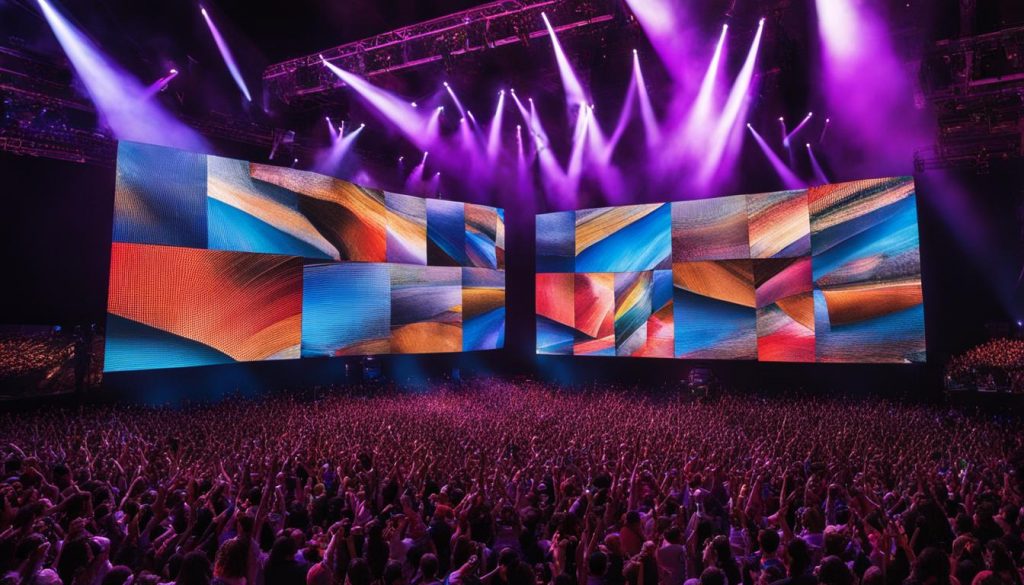 Video walls for concerts in Enterprise