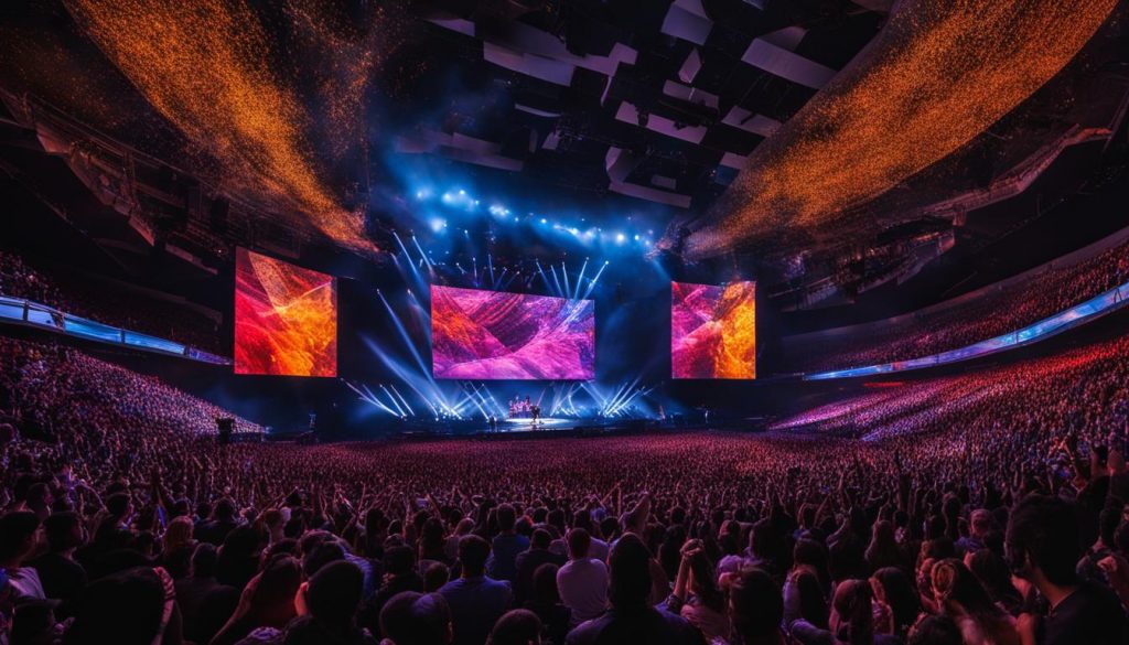 Video walls for concerts in Newark