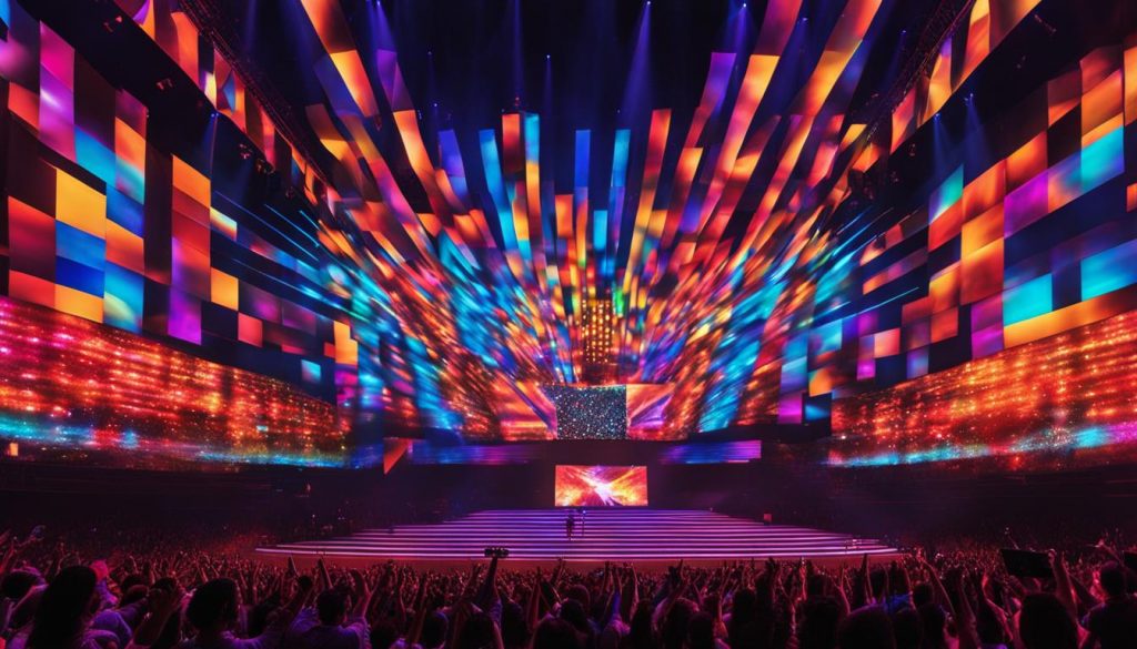 Video walls for concerts in Paterson